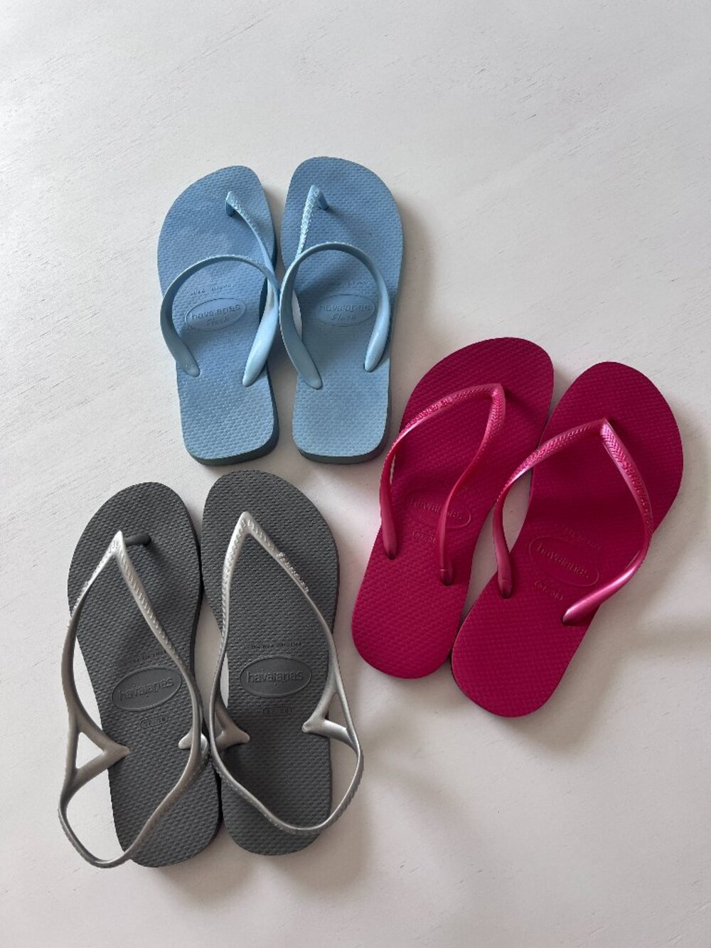 Havaianas Bundle (3 Pairs) - Slim, Flash, Sunny | Size US 7/8